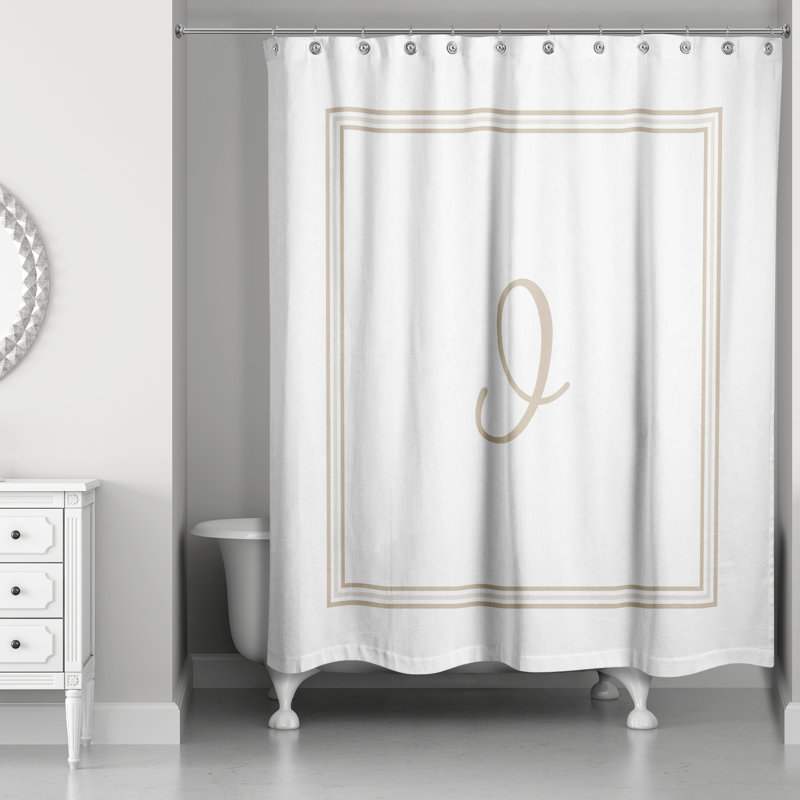 Rideau de douche simple , I, Beige