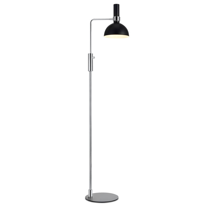 Keanu 146cm Task Floor Lamp, Black/Chrome