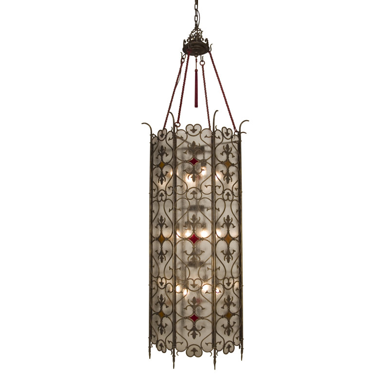 Luminaire suspendu 12 lumières DEL avec accents
