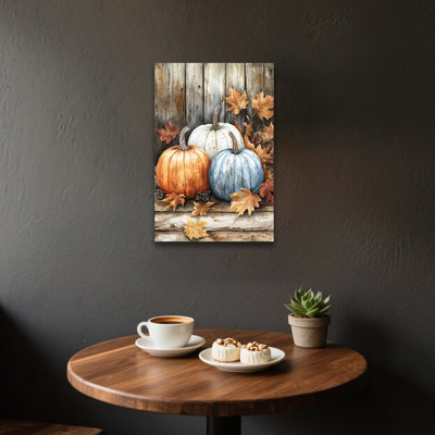 Vintage Halloween Pumpkin Wall Art-2D Halloween Themed Canvas Wall Decor for Kitchen Bedroom Living Room Home Decorations Fall Festival Party Pictures Farmhouse Autumn Harvest Posters Modern Artworks