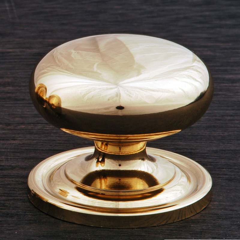 CK Series Mushroom Knob, Small, Polished Brass