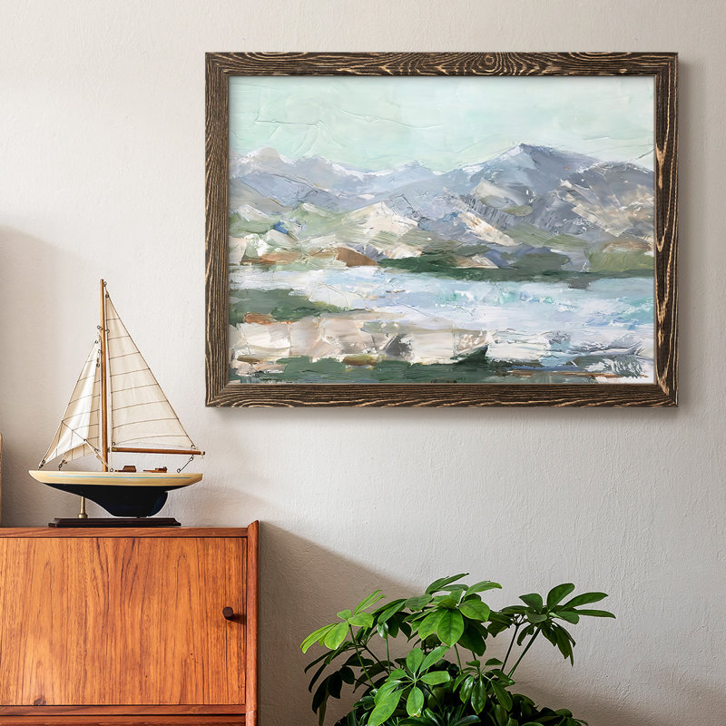 «Pastel Mountain View I», reproduction d'art sur toile, Noyer, H 18 po x l 26 po x P 1,5 po