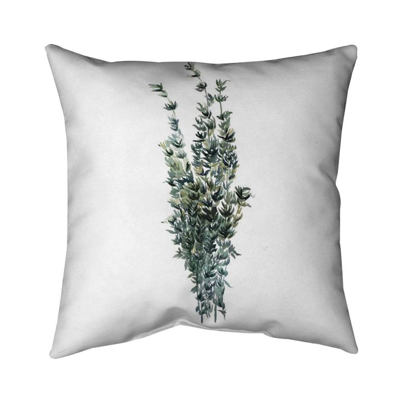 Thyme leaves bundle - 16"x16" Throw pillow - Poly twill - Print on demand