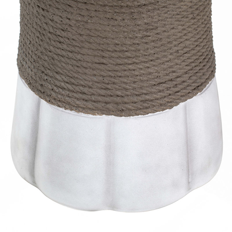 Table d'appoint MGO - table de bout pour l'extérieur, gris clair et brun