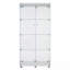 Armoire de rangement en verre à deux portes avec 4 tablettes