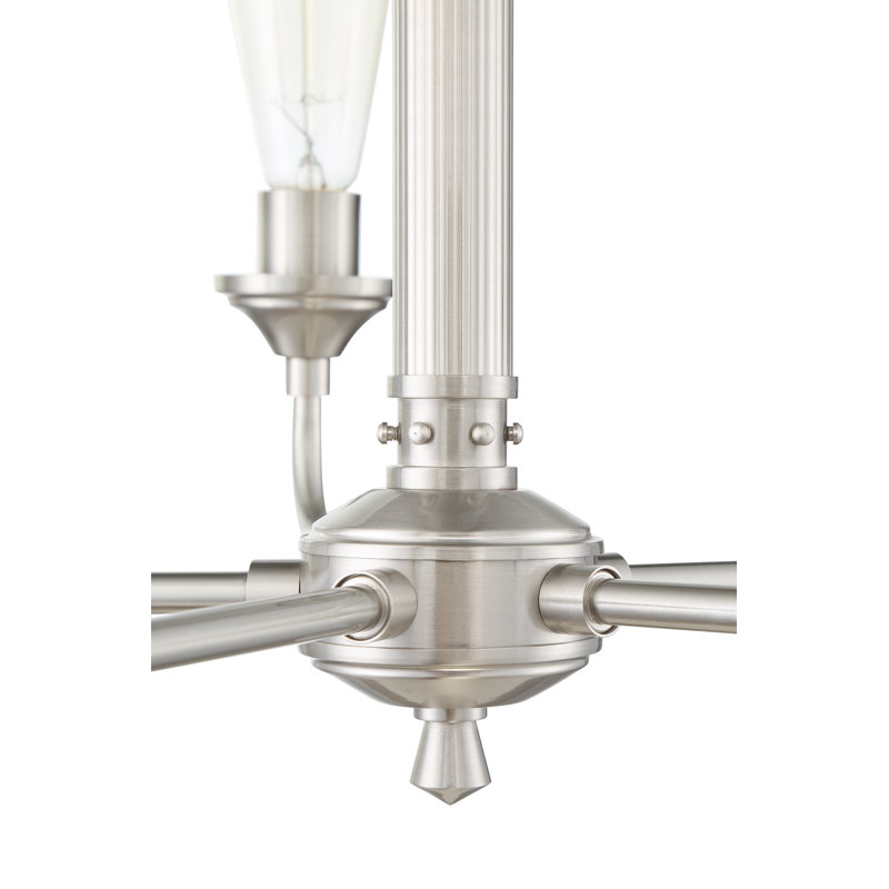 Lustree 5 lumières façon bougie/classique Upney, Nickel poli brossé