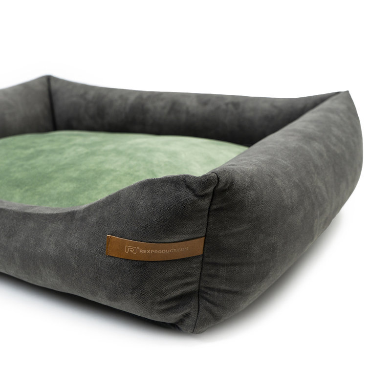 Orthopedic Memory Foam Pet Bed, 15cm H x 75cm W x 85cm D, Khaki/Green