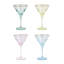Rainbow Handmade Martini Glass