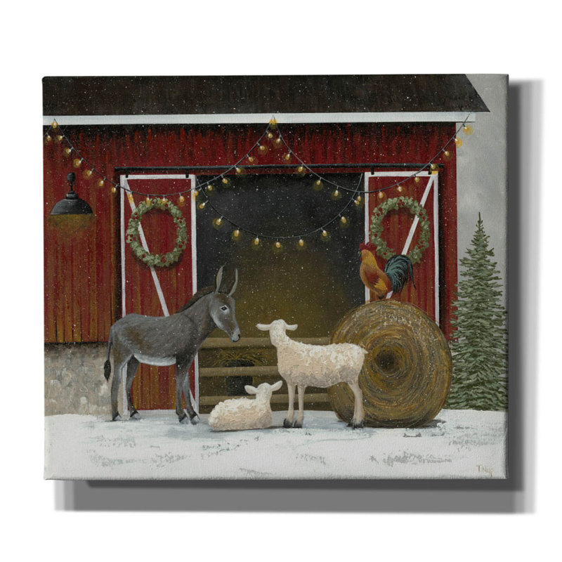 Toile épique «Away In A Manger» par Tanya Nyp, 30 po x 26 po, H 26 po x l 30 po