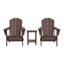 Chaise Adirondack pliante en plastique pour 2 personnes avec table Laguna-812154960