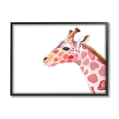 «Calm Giraffe Portrait Red Brown Safari Animal» par Alicia Ludwig - impression
