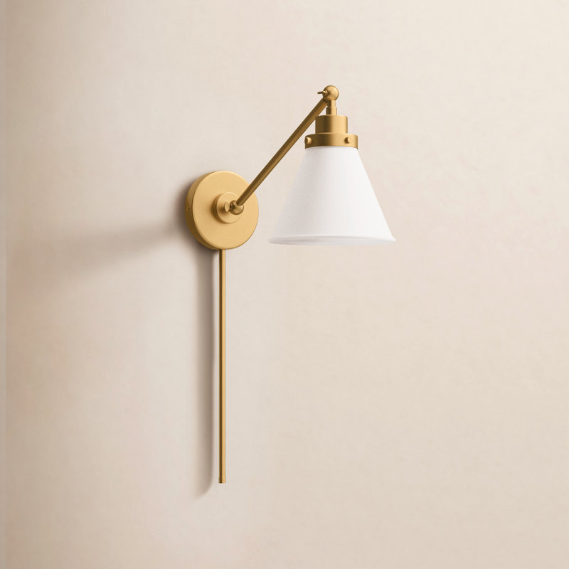 Wellfleet 1 - Light Swing Arm, Gold, White