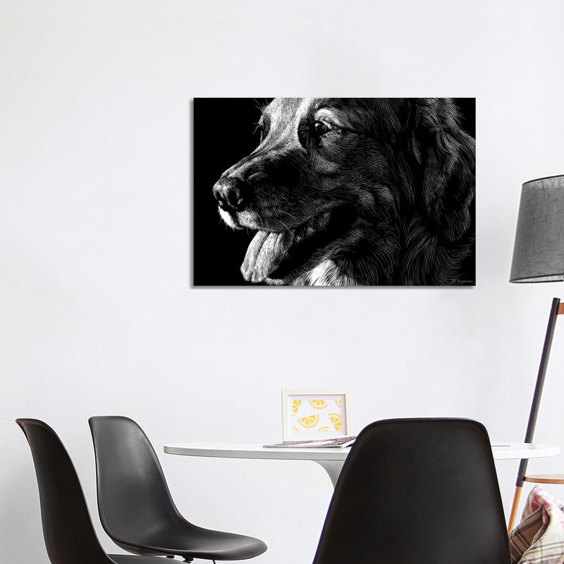 Canine Scratchboard XIV by Julie T. Chapman - Wrapped Canvas Print, 101.6 cm H x 66.04 cm W x 3.175 cm D