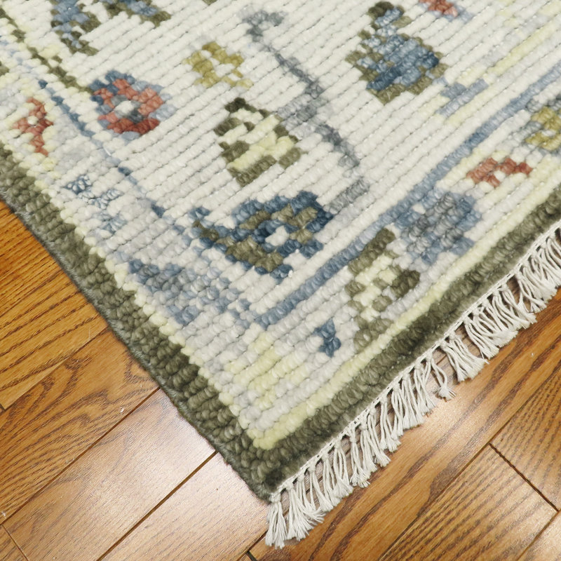 Cascade Hand Knotted Wool Area Rug, Rectangle 6' x 9'