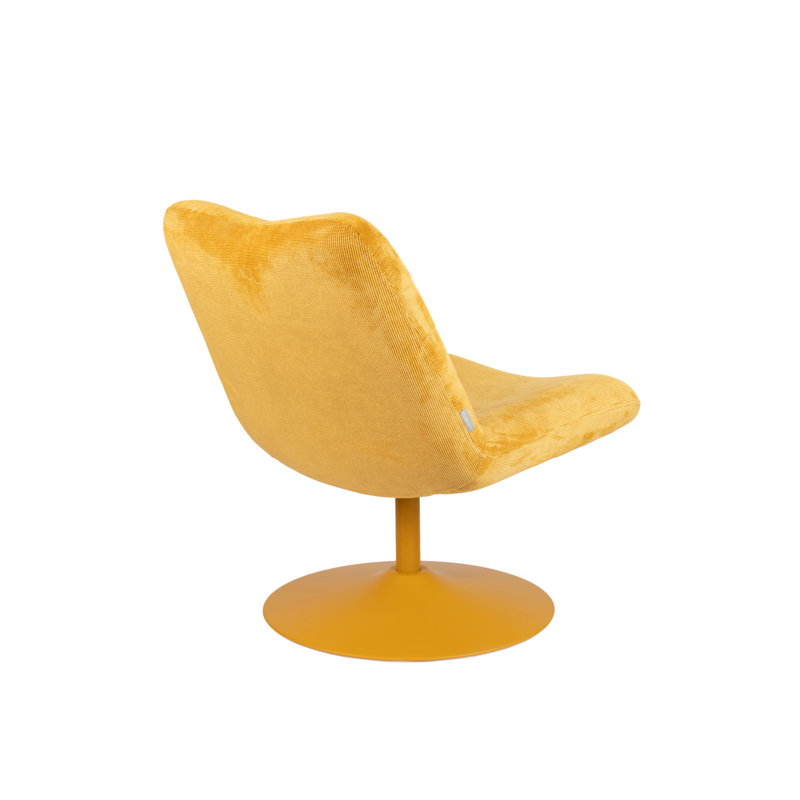 Bubba Swivel Lounge Chair, Yellow, Yellow Polyester Blend