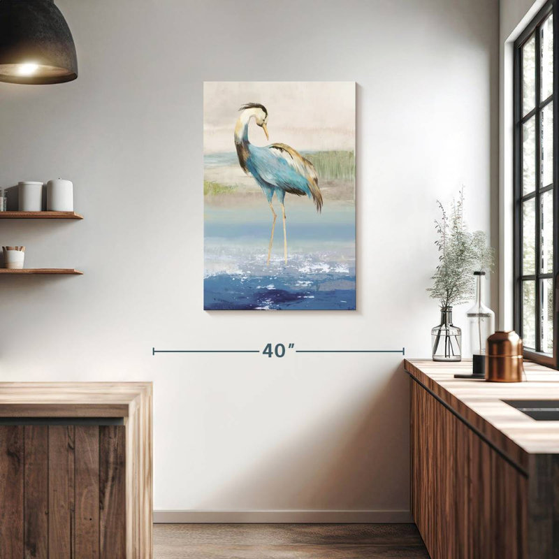 Brampt Heron On The Beach II, 36" H x 24" W