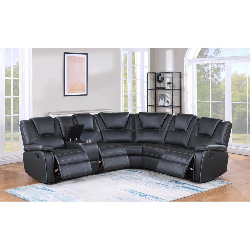 Fauteuil inclinable Rattee, Similicuir noir, Fauteuils inclinables manuels