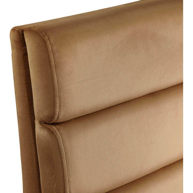 Chaise d'appoint en velours capitonné Kai, Velours selle