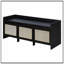 Banc de rangement avec tiroirs en rotin et bouton amovible-506135779