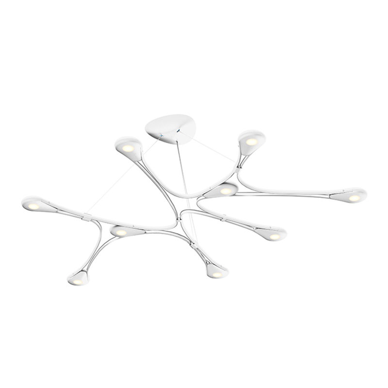 Abstraction 9 - Light LED Chandelier, Satin White