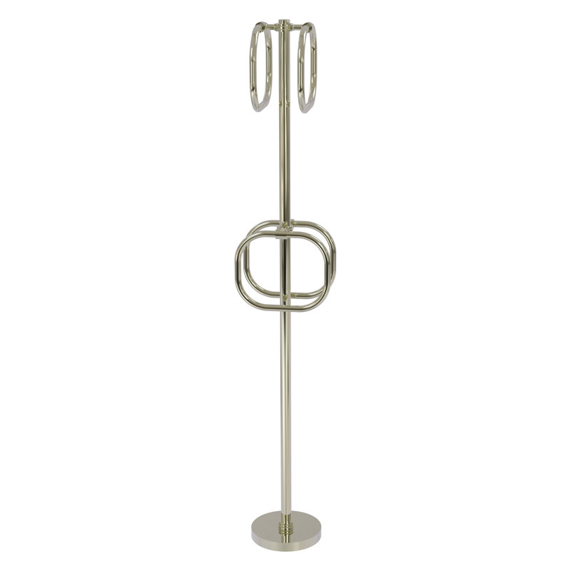 Porte-serviettes sur pied à pointillés intégrés 4, Nickel poli