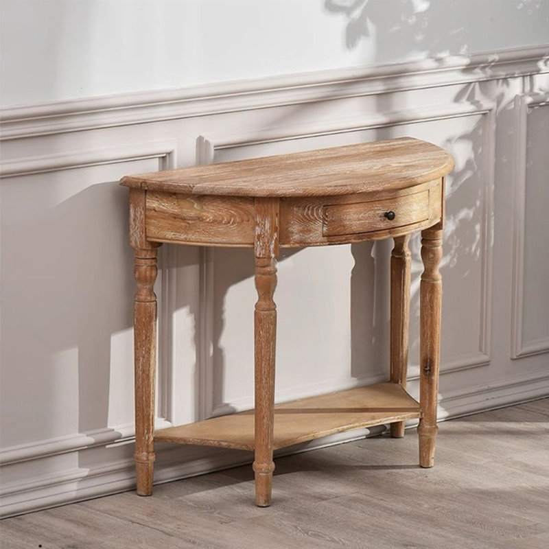 Console campagne rétro, Bois naturel