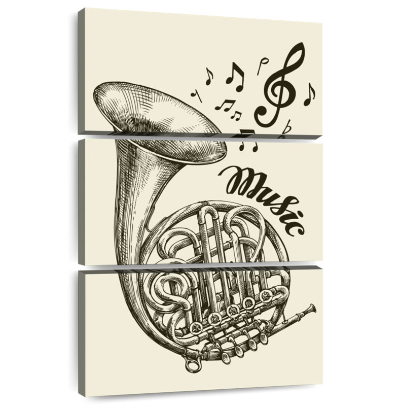 Abarca, cor français, musique, H 57 po x l 36 po