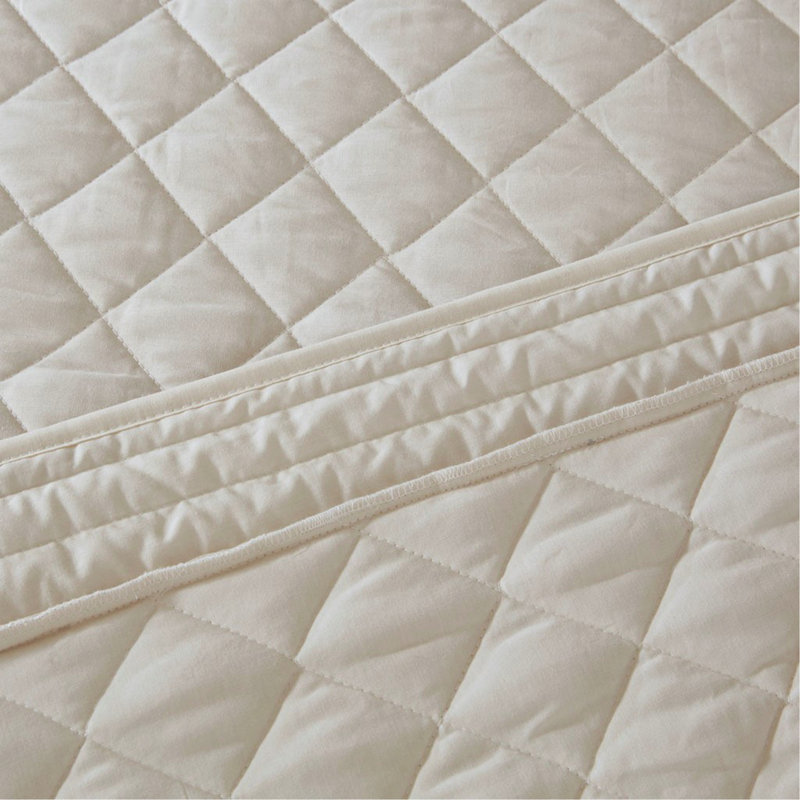 Ensemble de couvre-lit 4 pièces réversible en coton kaki très grand, Couvre-lit très grand + 3 pièces supplémentaire