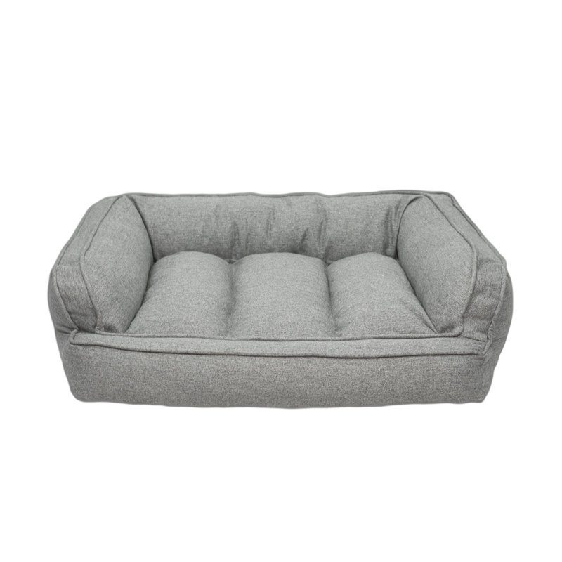 Medium Drizzle Gray Orthopedic Memory Foam Pet Sofa Bed