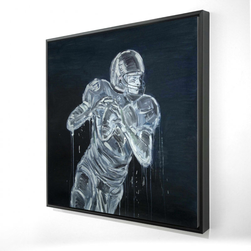 Reproduction de joueur de football sur toile, H 24 po x l 24 po