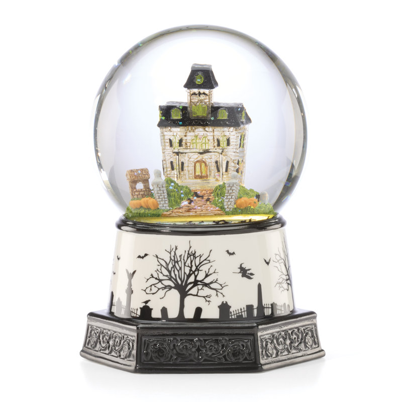Lenox Haunted Village Light-Up Snow Globe