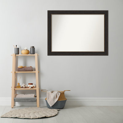 Accent Bronze Bathroom Vanity Non-Beveled Wall Mirror