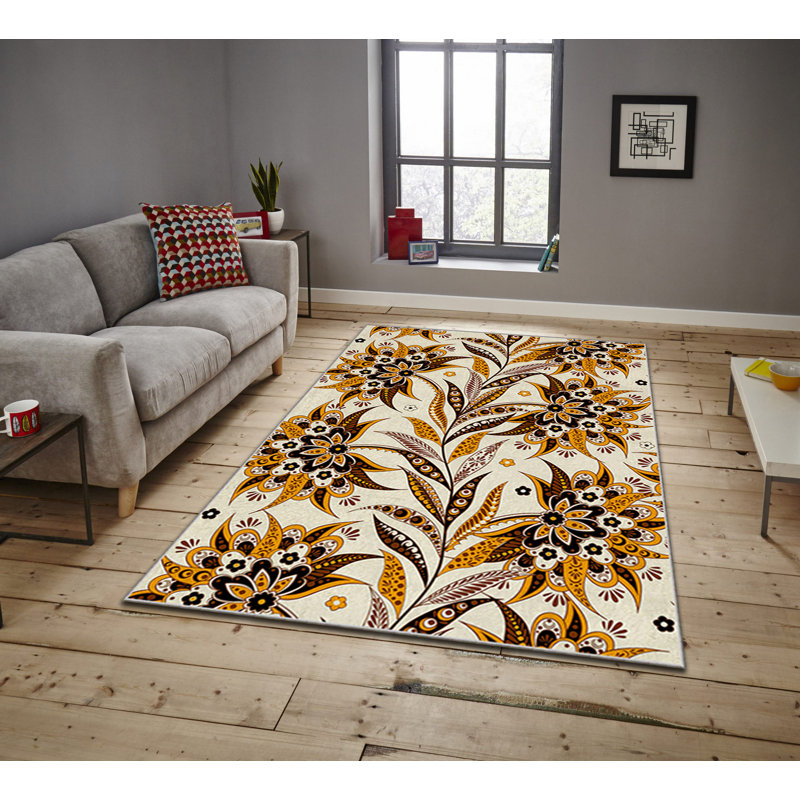 Luxurious Area Rug, 100% Polyester, 5.9 x 9.2 Feet | 740 g/m² Weight, Non-Slip Felt Dot Underside, Easy Clean Velvet Fabric, 0.08 in Pile Height | Machine Washable, Perfect for Living Room & Bedroom Décor