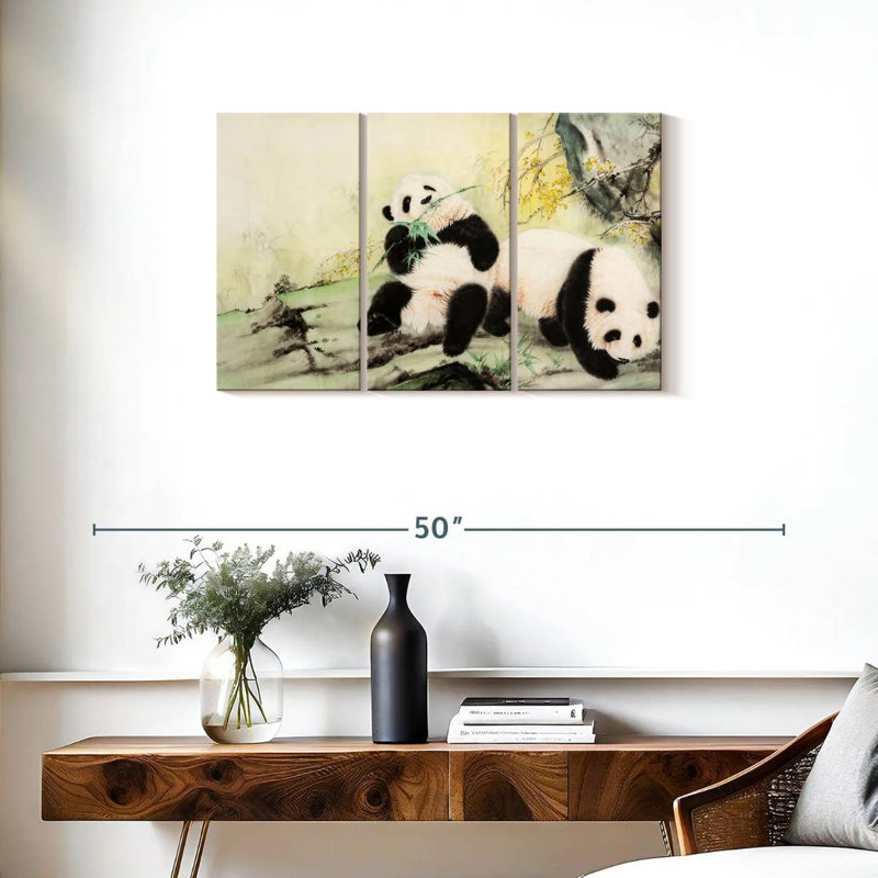 Brampt Lovely Chinese Pandas, 20" H x 33" W