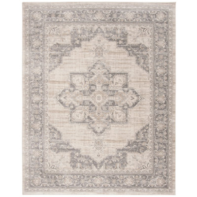 Aurelle Oriental Cream/Gray Area Rug