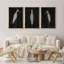 Impression florale sur toile à motif floral, grue blanche triptyque, oiseau botanique rétro-114789661-114789659
