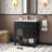 30" Freestanding Single Solid Wood Frame Bathroom Vanity with Composite Solid Surface Top