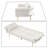 Modren Corduroy Upholstered Convertible Futon Sofa Bed with Gold Metal Legs-1066916087