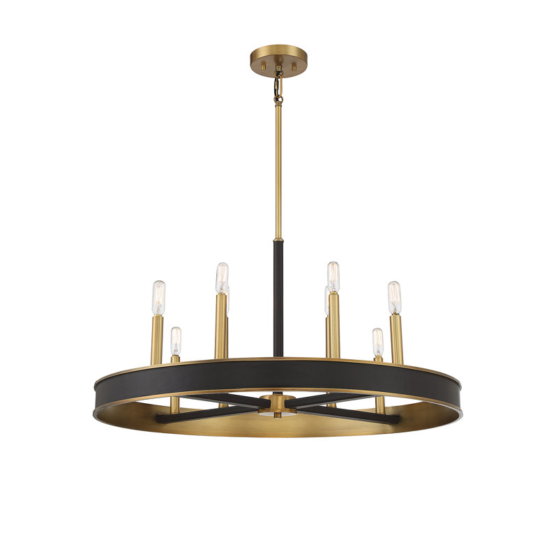 Lustre 8 lumières Padrino, Laiton