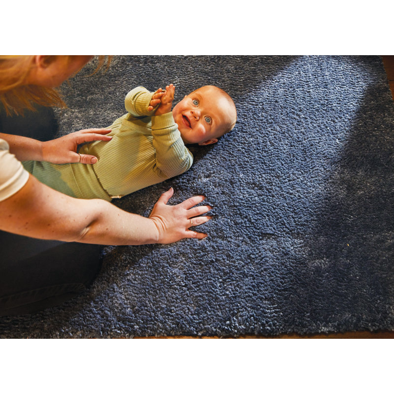 My Lux Deep Pile Smoke Blue Rug, Rectangle 160 x 230cm