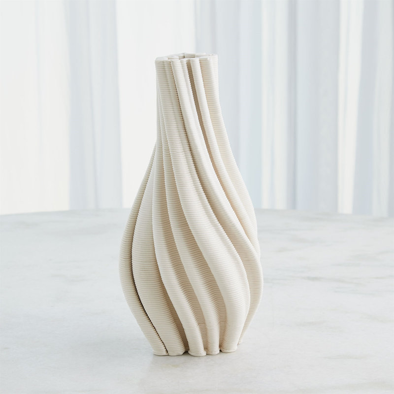 Twist Handmade Ceramic Table Vase, 13.75" H x 6.5" W x 6.5" D