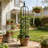 Plastic Coated Stainless Steel U-Shaped Garden Trellis, 150cm Height, Heavy-Duty Rustproof Weather Resistant Plant Support Frame for Climbing Plants, Outdoor Patio Lawn Yard-46304247