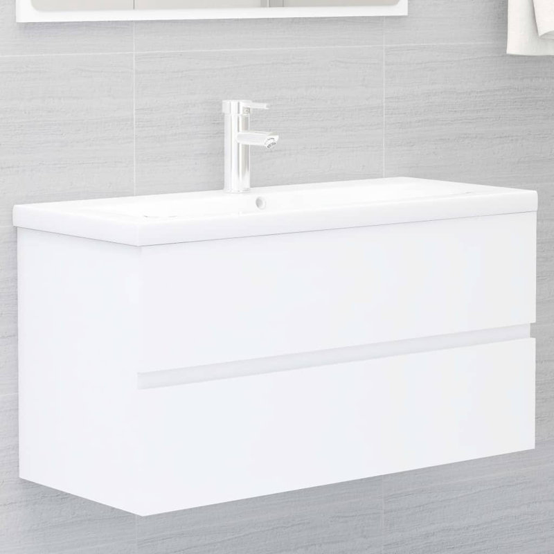 Audreigh Single Bathroom Vanity Base Only, White