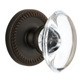 Grandeur Newport Rosette Double Dummy with Provence Crystal Door Knob