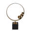 Sculpture anneau Mavis avec base en marbre-84978329
