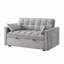 Canapé-lit 4 en 1 avec accoudoirs et poches de rangement, canapé-lit capitonné multifonctionnel avec dossier et coussins réglables, canapé-lit convertible-1104948463
