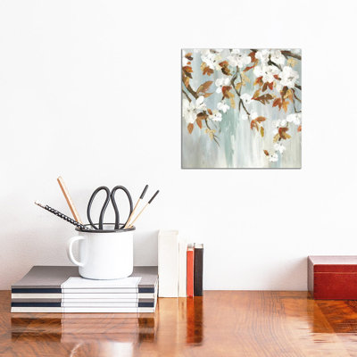 Golden Blooms III by Asia Jensen - Wrapped Canvas Painting