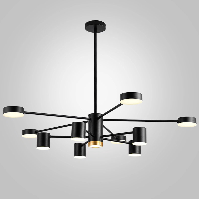 10-Light 30.7" Modern Sputnik LED Chandelier