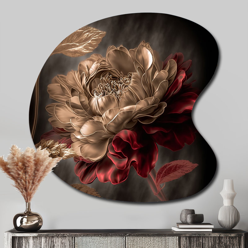 Art mural asymétrique en métal G, H 33 po x l 33 po