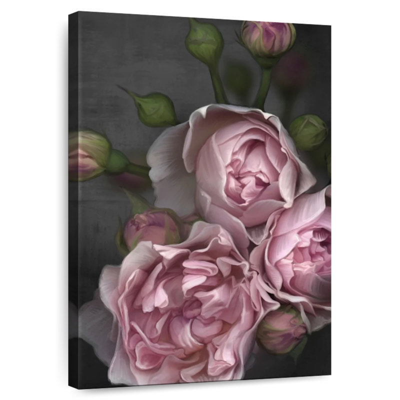 Bouquet de pivoines roses, H 48 po x l 32 po